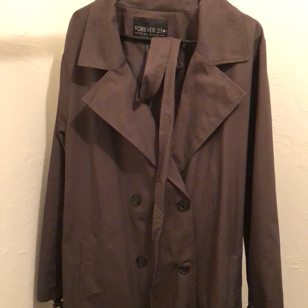 Forever 21 + olive trench coat